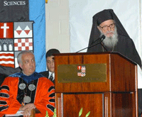 His Eminence Archbishop Demetrios Addresses Sacred Heart University on the occasion of receiving an Honorary Doctor's Degree in Humanities