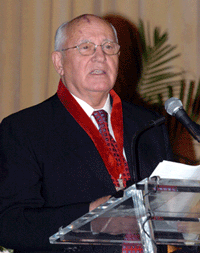 Nobel Peace Prize Laureate and former President of the Soviet Union Mikhail Gorbachev was the recipient of the Athenagoras Humanitarian Award of the Order of St. Andrew Archons of the Ecumenical Patriarchate (photograph by Demetri Panagos)